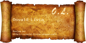 Osvald Lívia névjegykártya